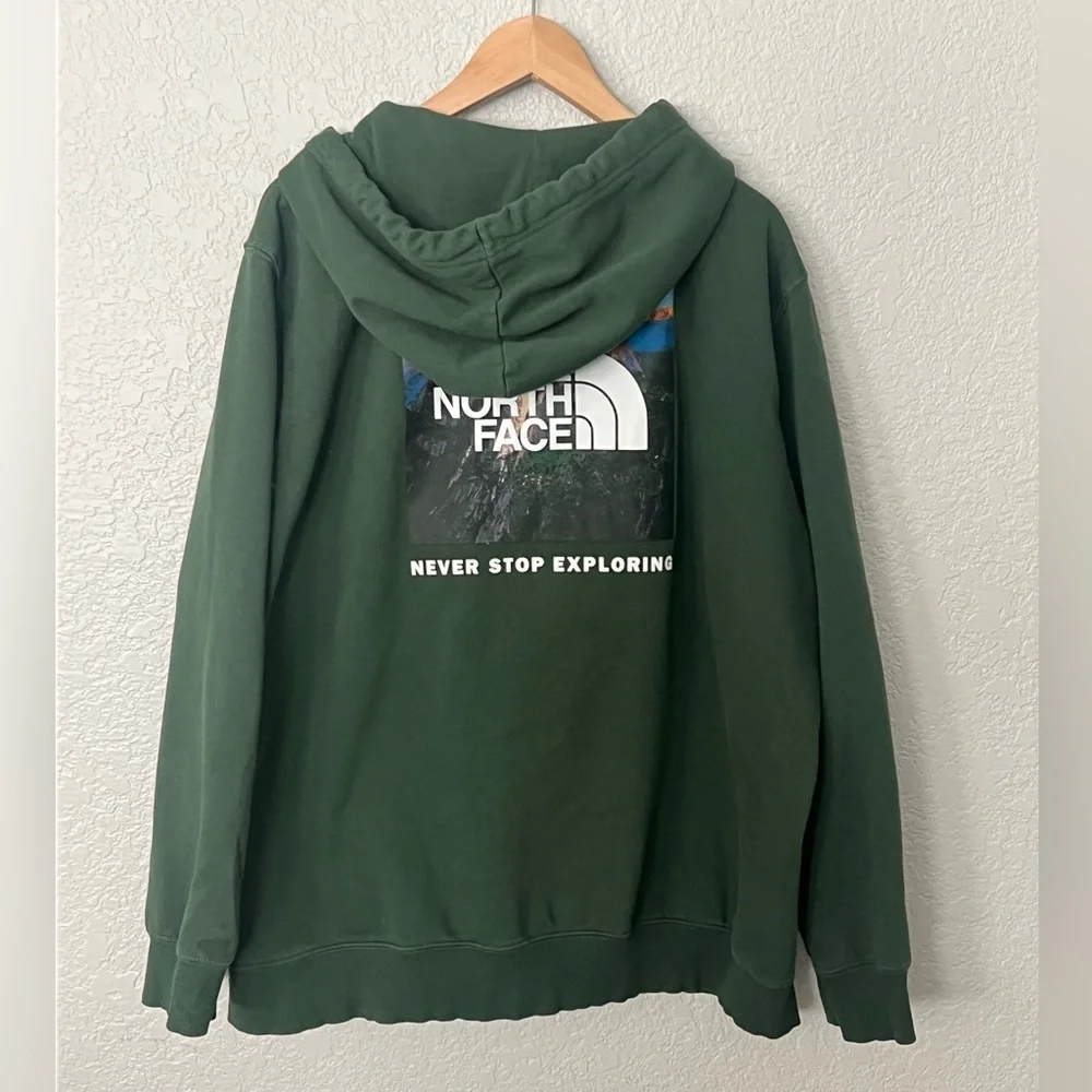 The North Face Forest Green Hoodie Mens size XXL